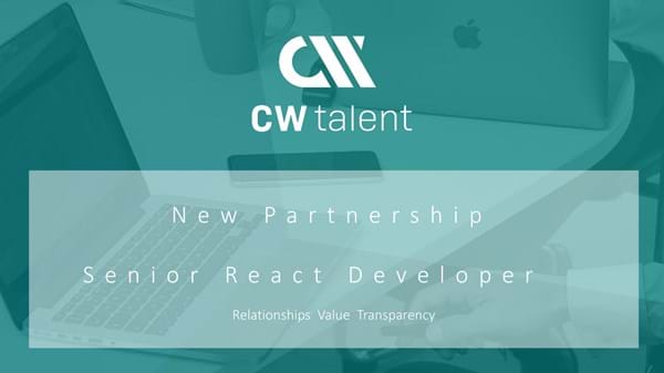 New Partnership - Senior React Developer - Tech based E-commerce - Danish Business