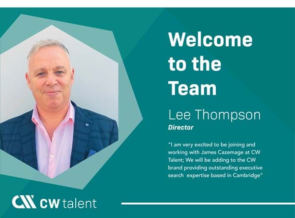 Welcome to the Team : Lee Thompson